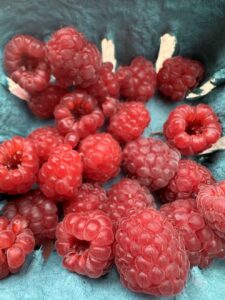 some very fresh raspberries